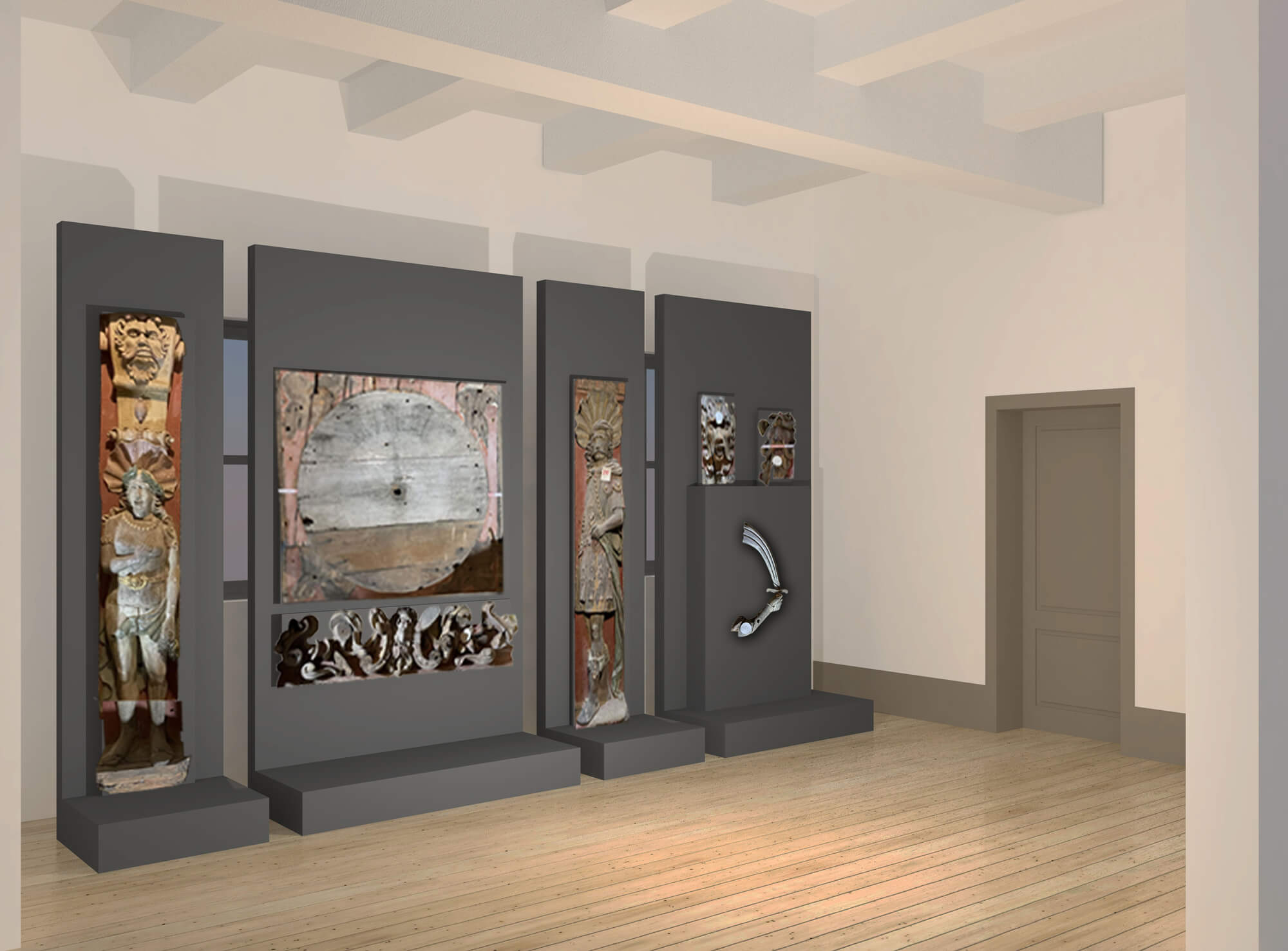 Auf Augenhöhe – Der Figurenschmuck des Uhrenturms Schloss Herzberg im Museum Schloss Herzberg